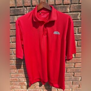 Ole Miss Under Armour Red Polo Shirt